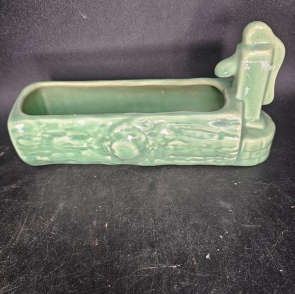 Vintage small ceramic green planter. - Picture 3 of 4